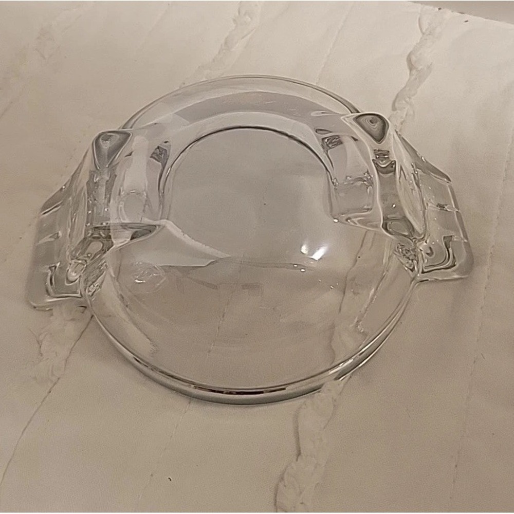 Vintage Anchor Hocking MANHATTAN Style Round Ashtray Clear Glass 5" - Picture 6 of 6